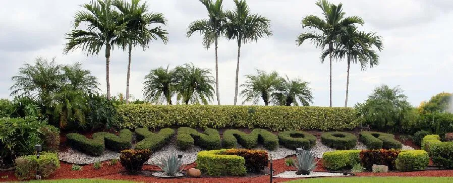 Wynmoor entrance landscaping