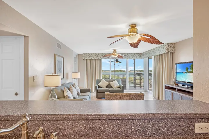 Looking into living area