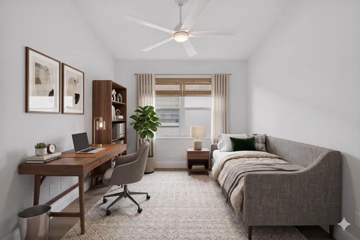 3rd bedroom - staged office/den
