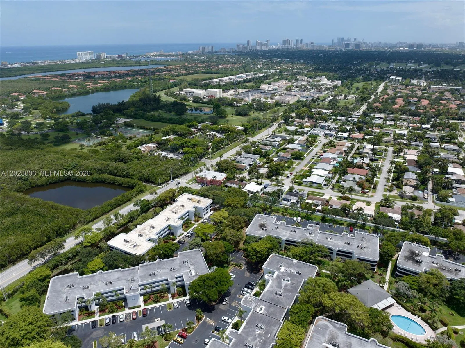 Aerial View looking south east towards Hollywood Beach