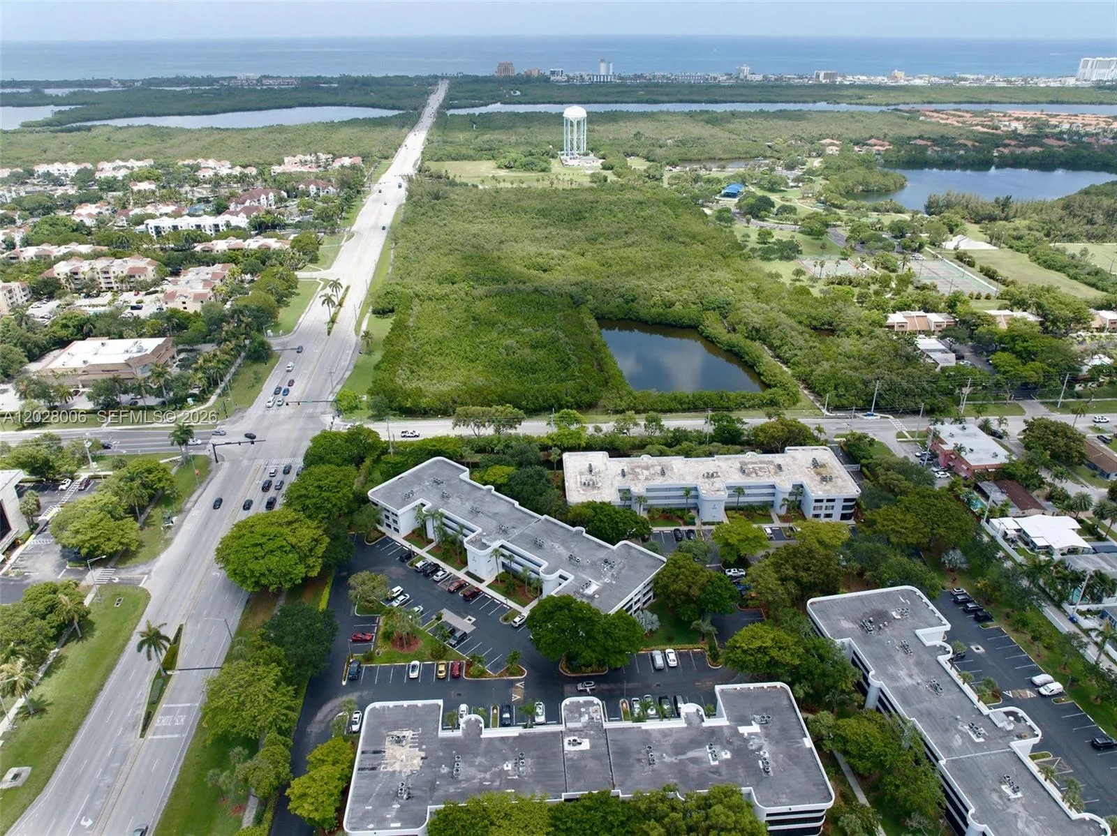 Aerial View looking east towards the Atlantic Ocean