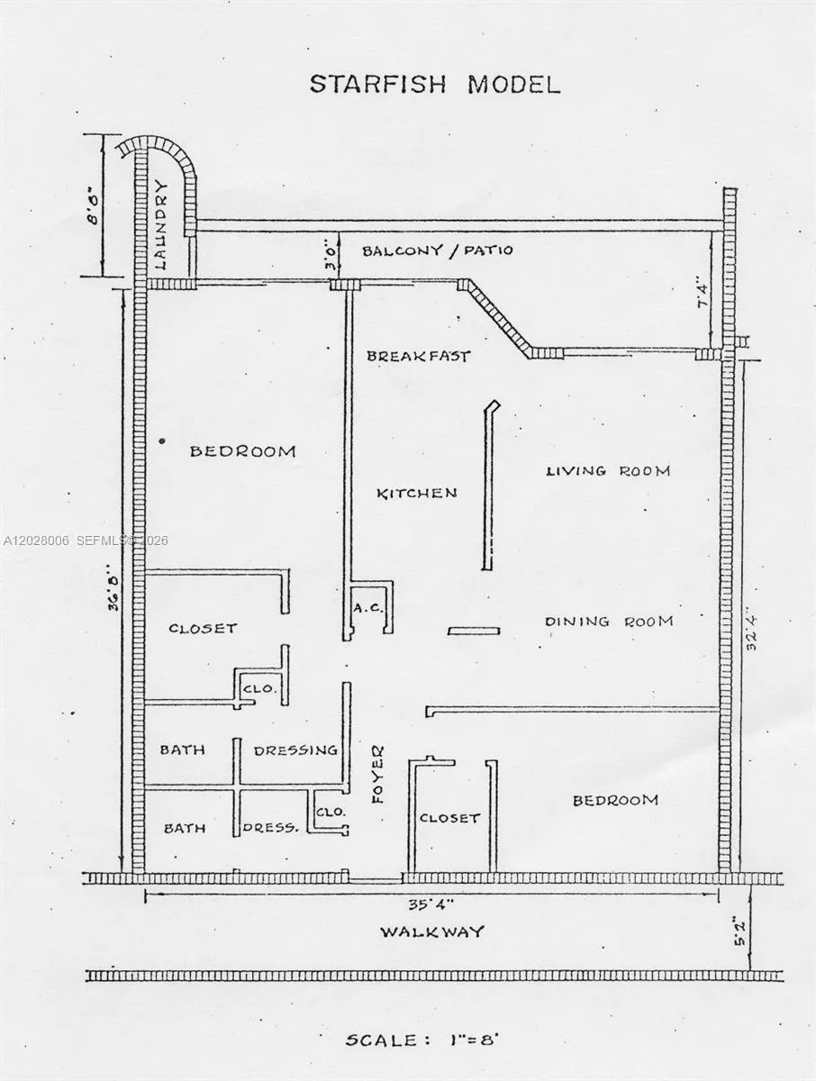 The original developers floorplan, which has been modified a bit over the years