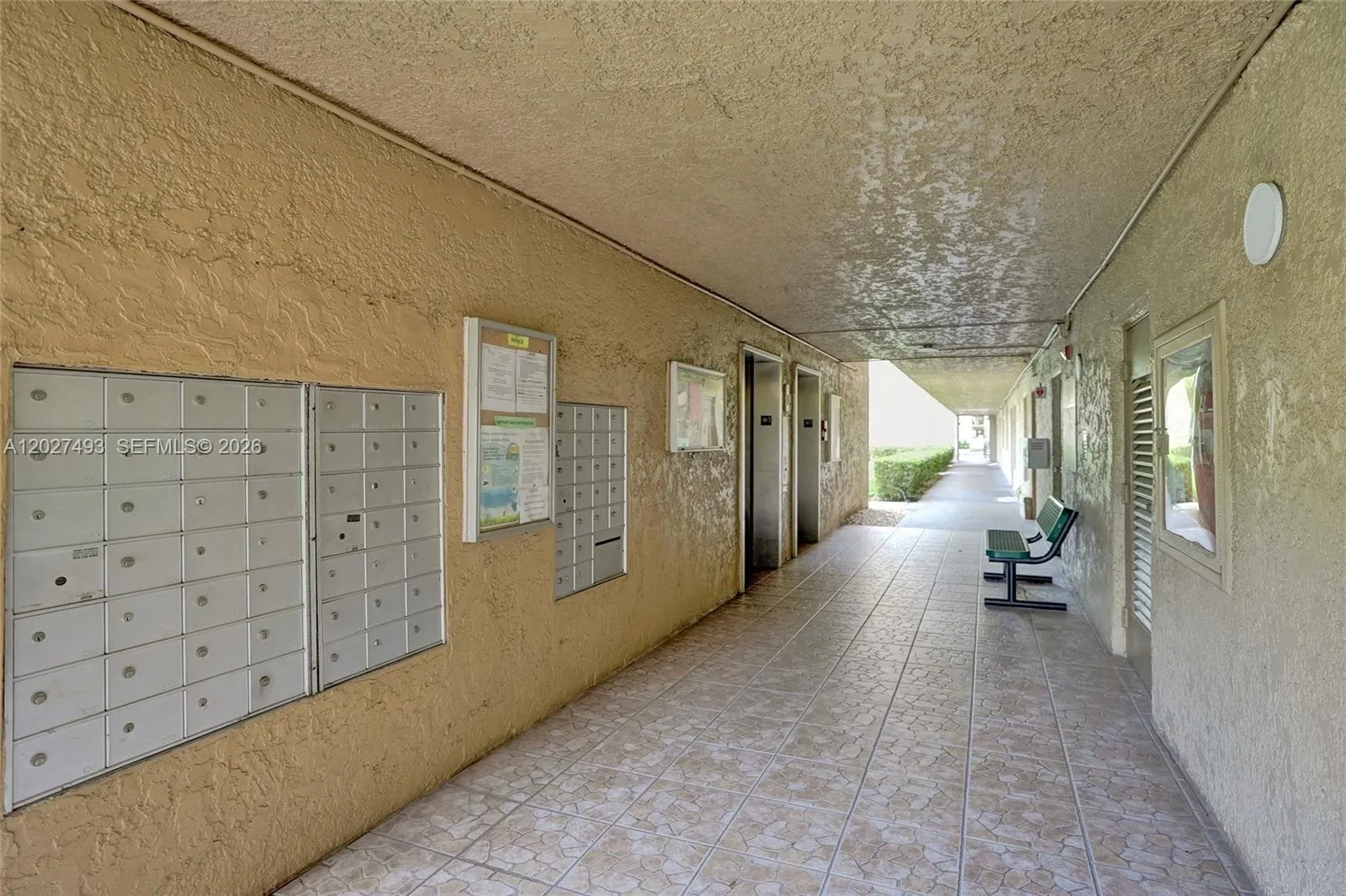 Elevator and Mailbox Bank, right next to your Parking Spot!