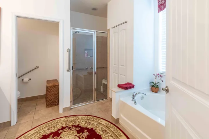 Primary Bath with tub and shower