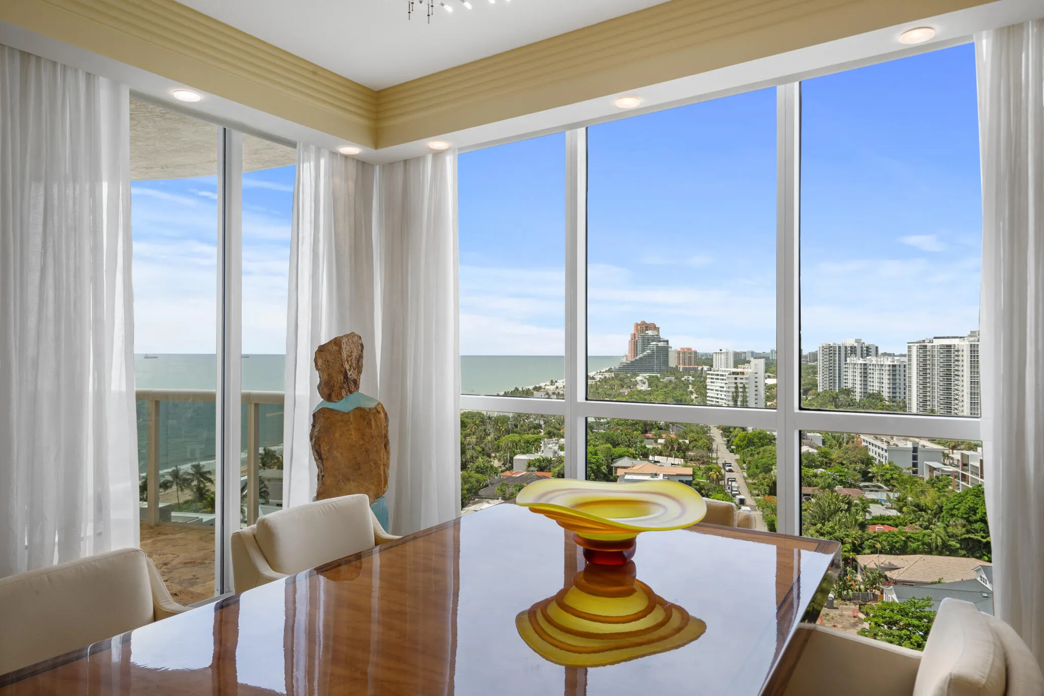 ocean view in dining area of great room
