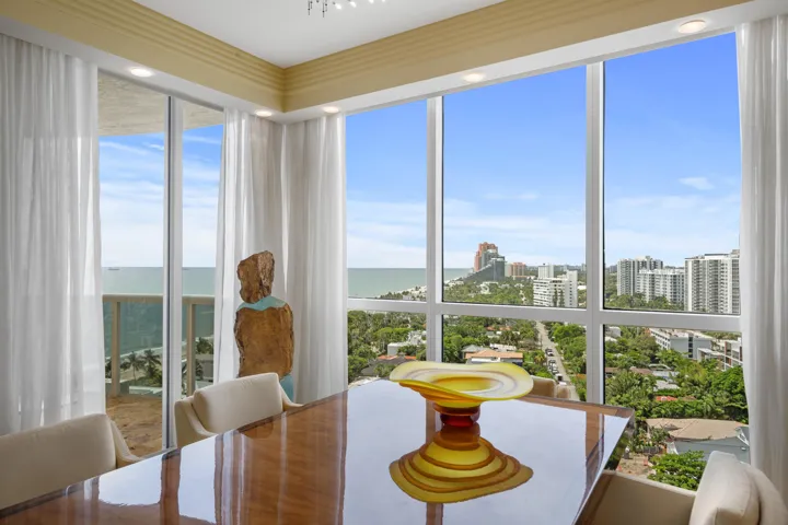 ocean view in dining area of great room
