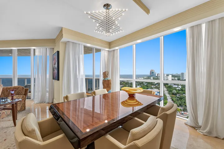 dining area of great room has ocean view
