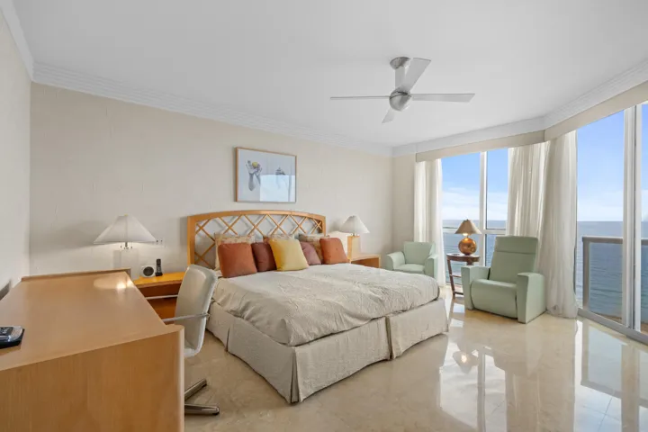 primary bedroom suite has ocean view