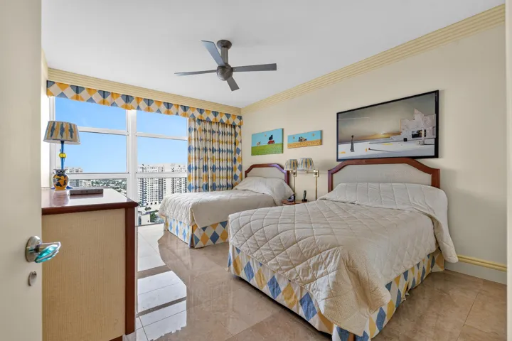 guest bedroom has ocean view