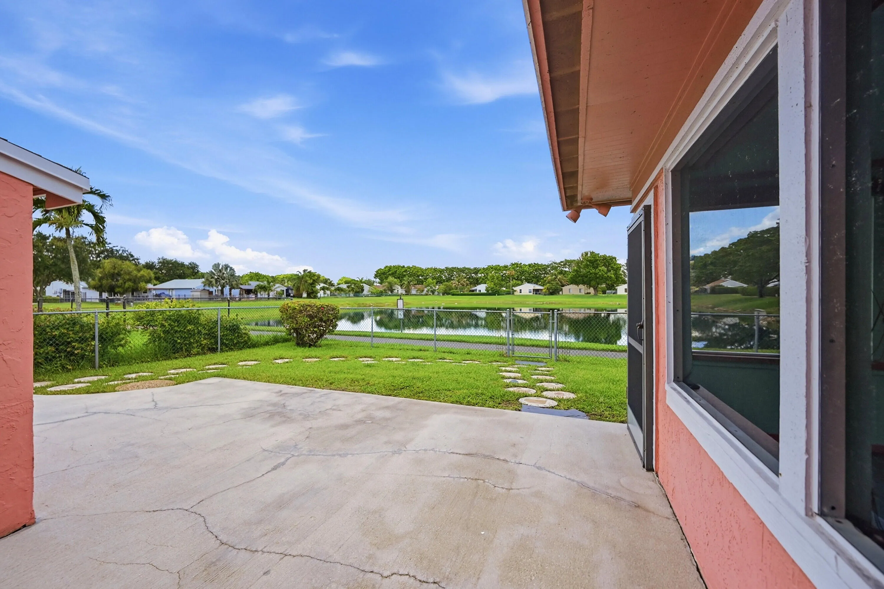 Accessible from the Enclosed Patio this open outdoor patio is perfect for the barbecue and more.