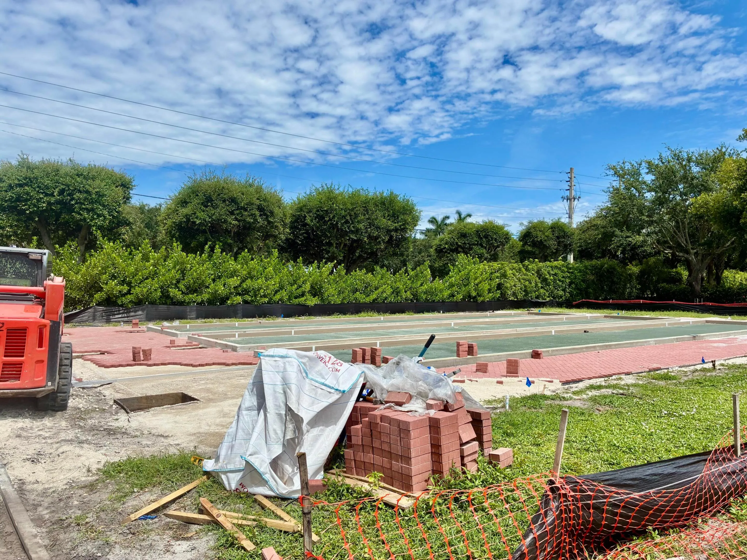 Bocci Ball Court Under Construction