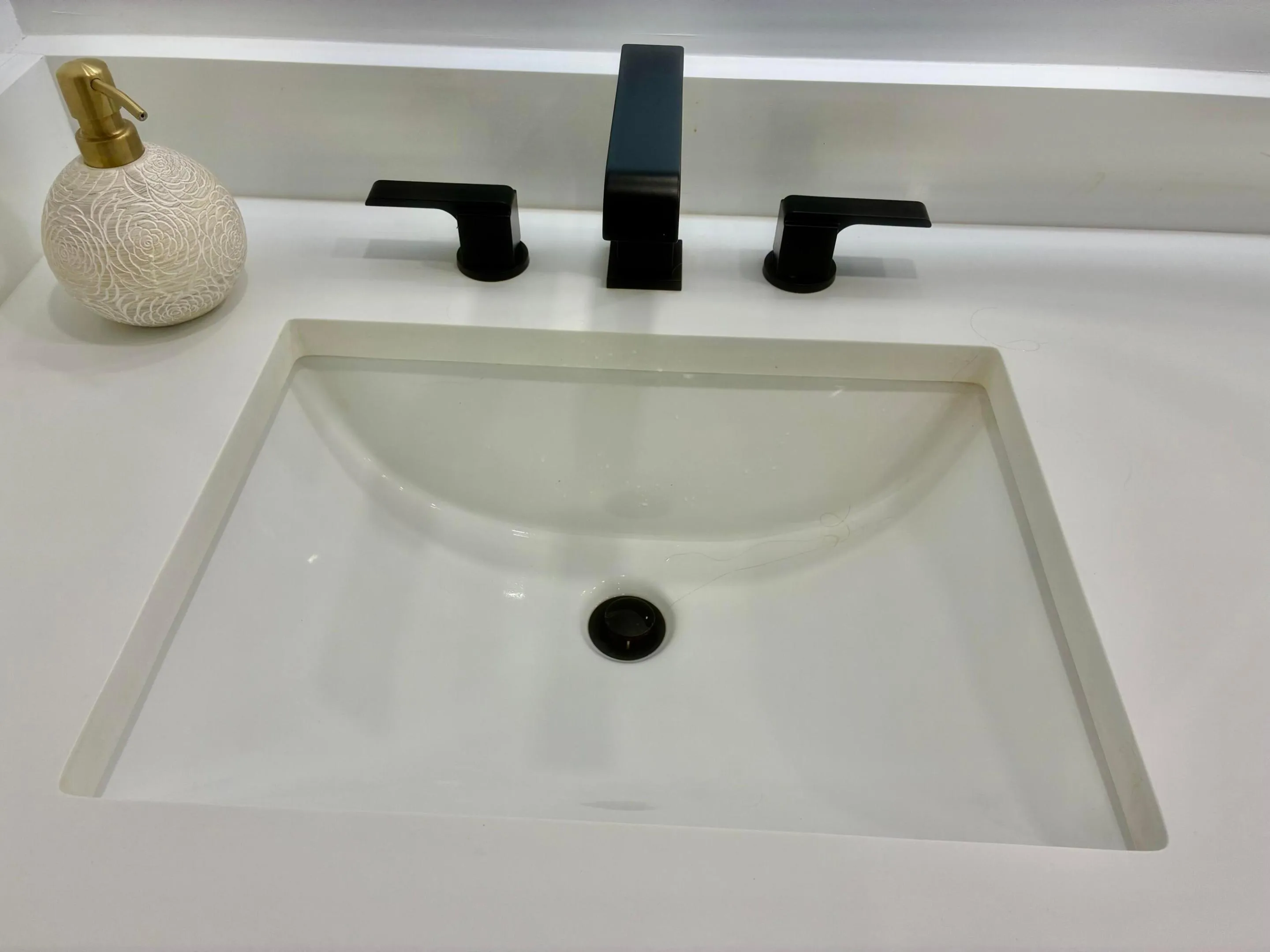 Dual Rectangular Porcelain Sinks
