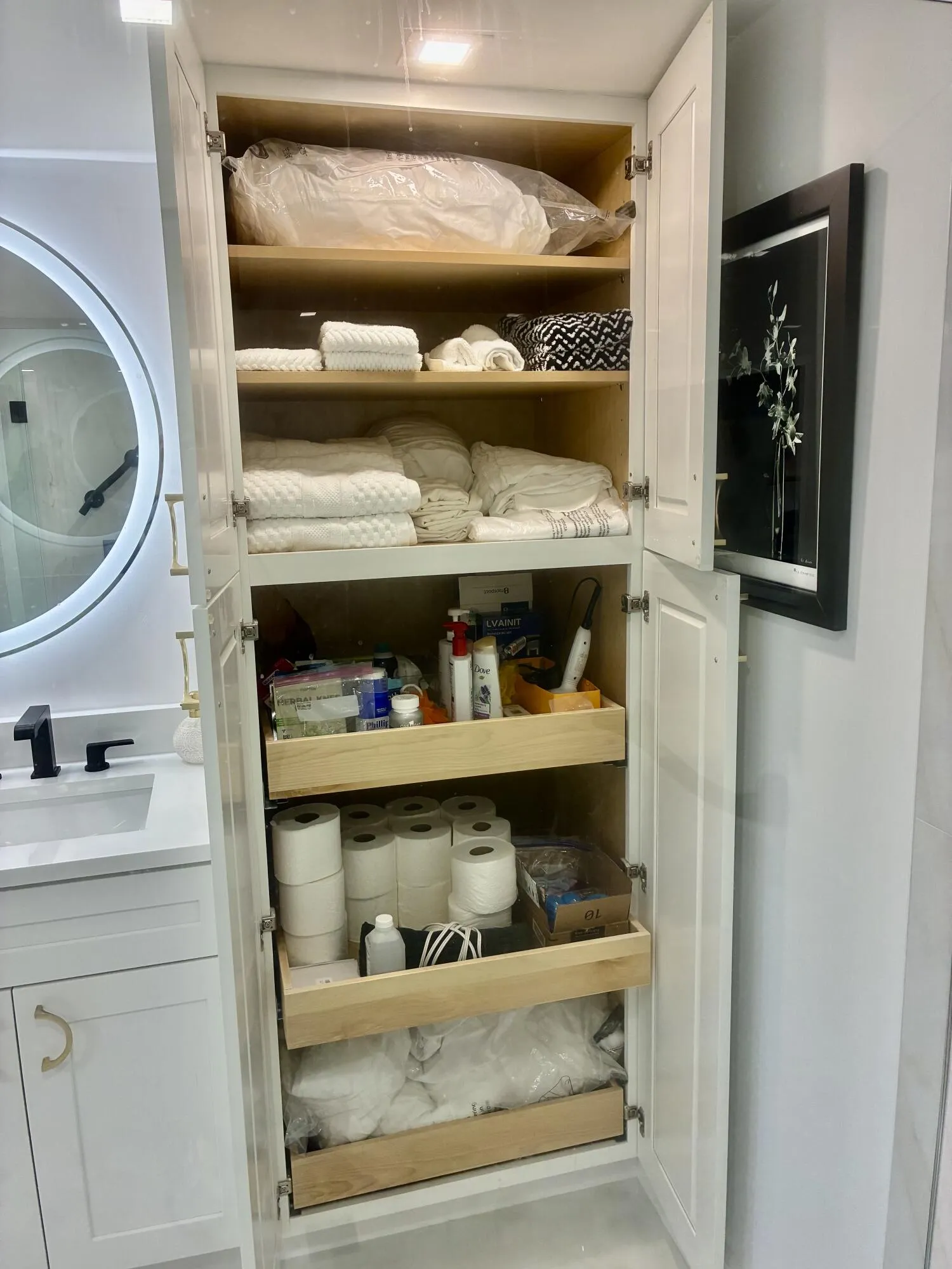 Master Bathroom Linen Closet