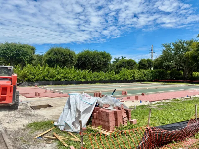 Bocci Ball Court Under Construction