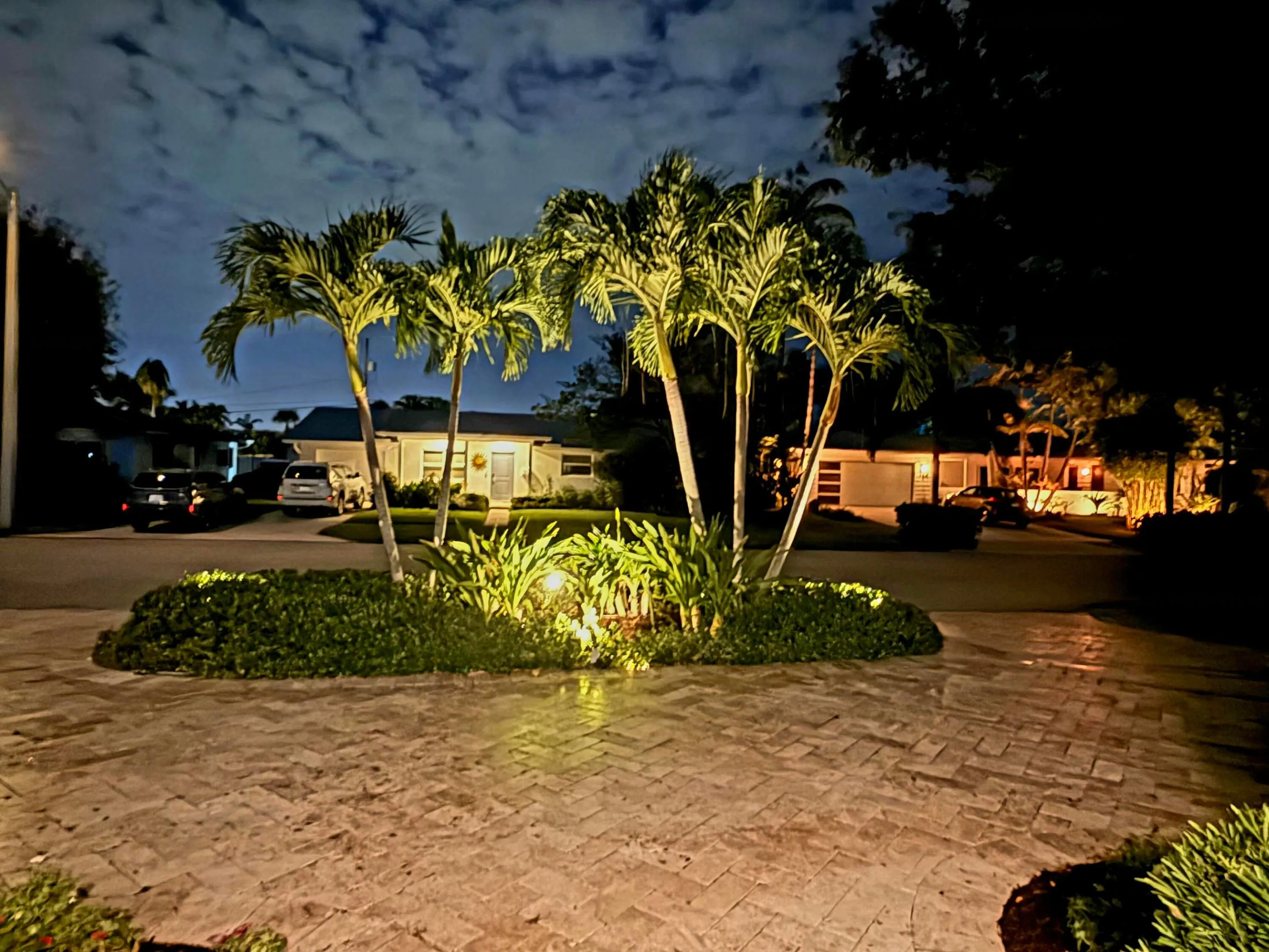 uplighting driveway