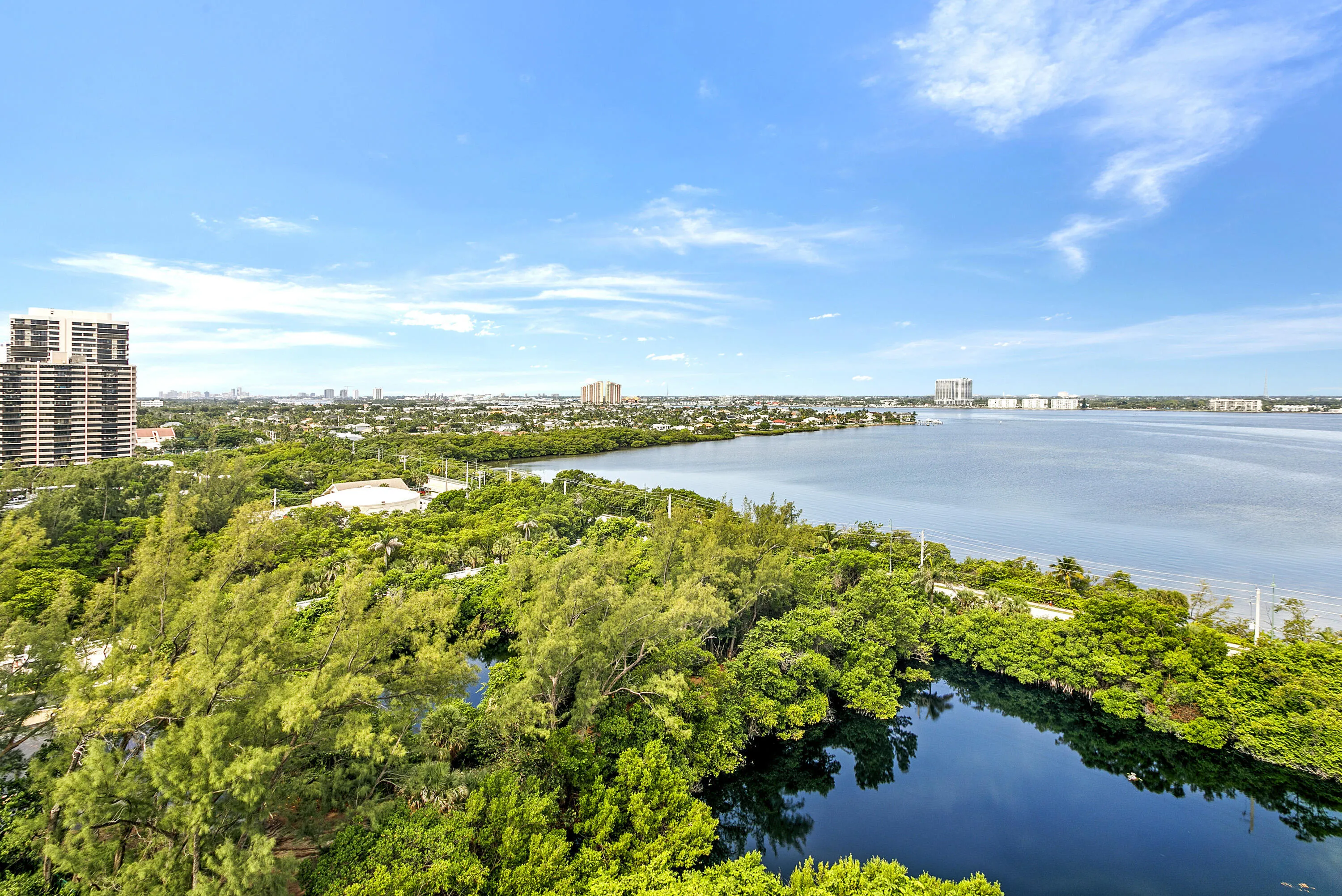 balcony view of intracoastal and pond