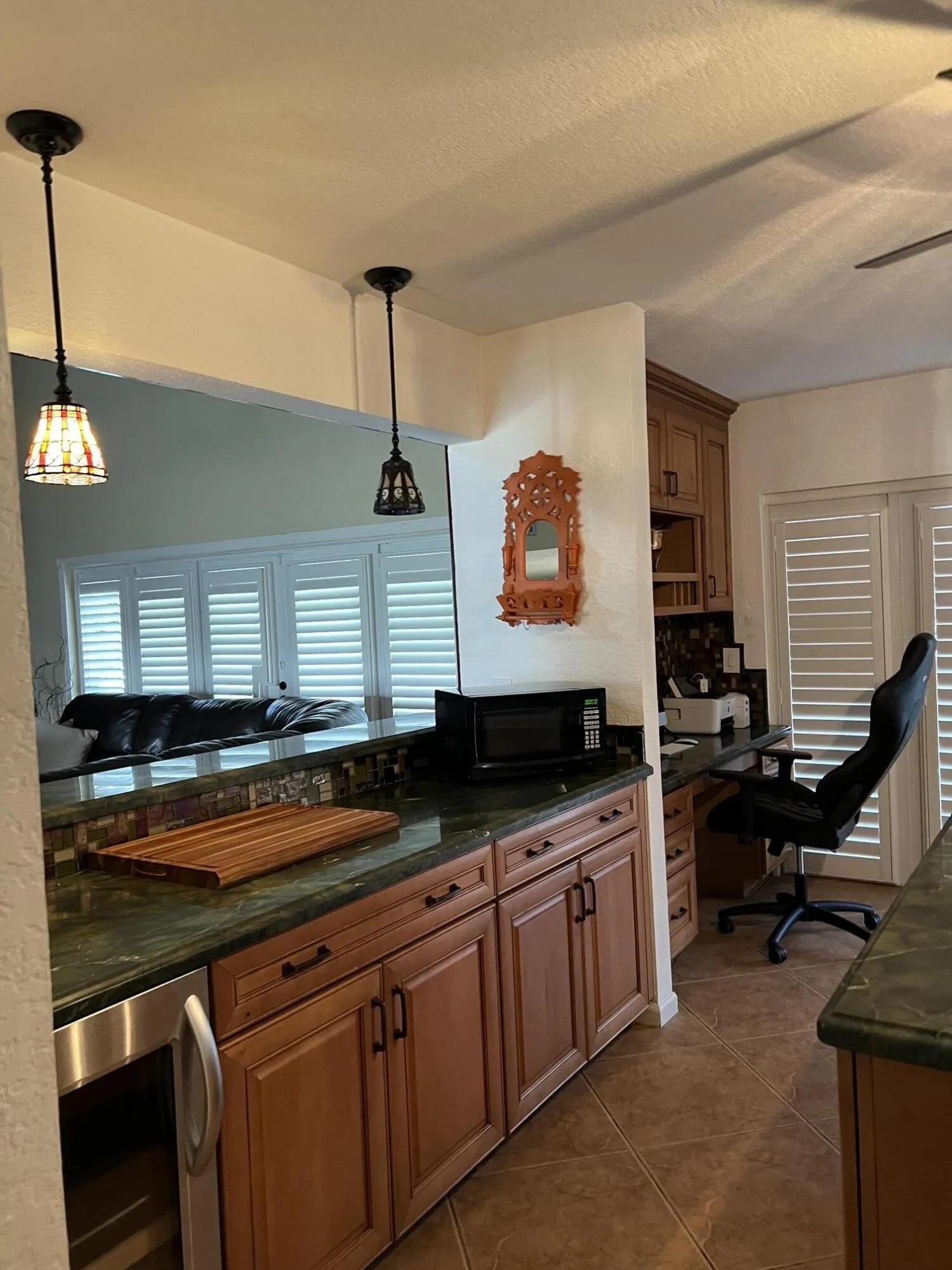 Beautiful kitchen with built in desk