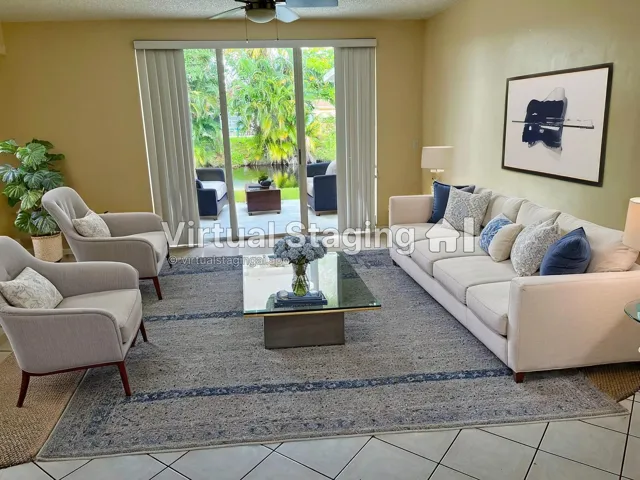 virtually staged living room