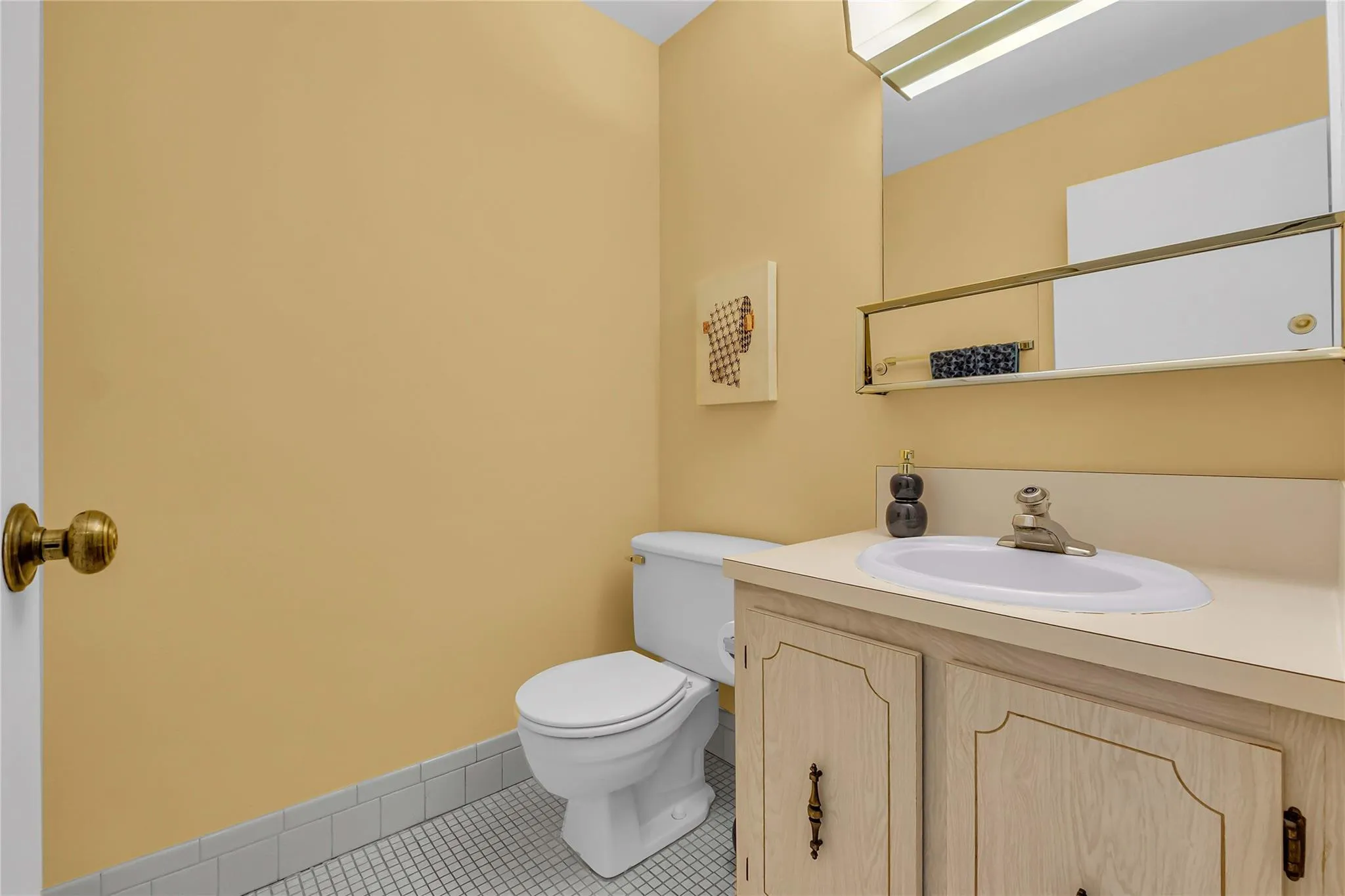half bath off living room