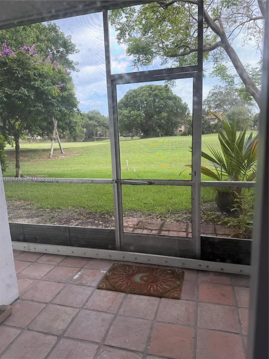View from patio and living room