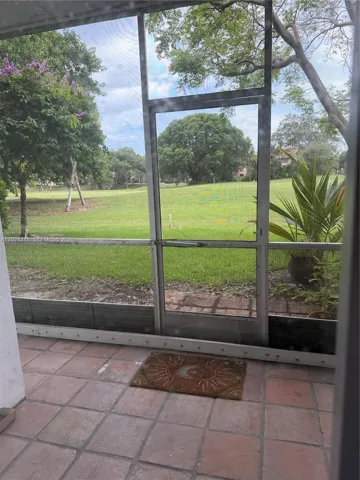 View from patio and living room