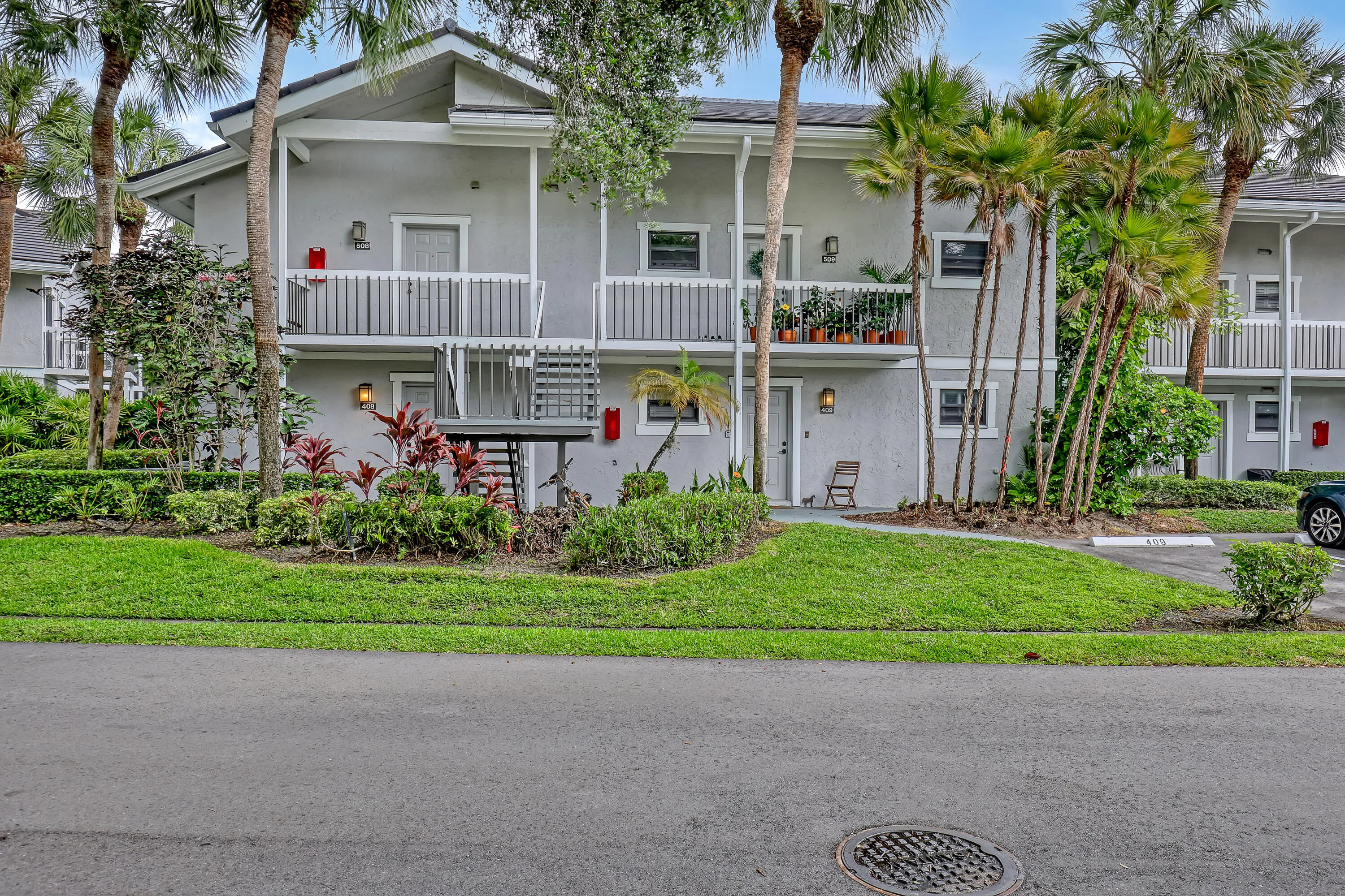 front of units
