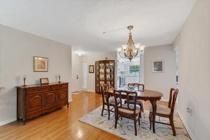 View from living room to dining room