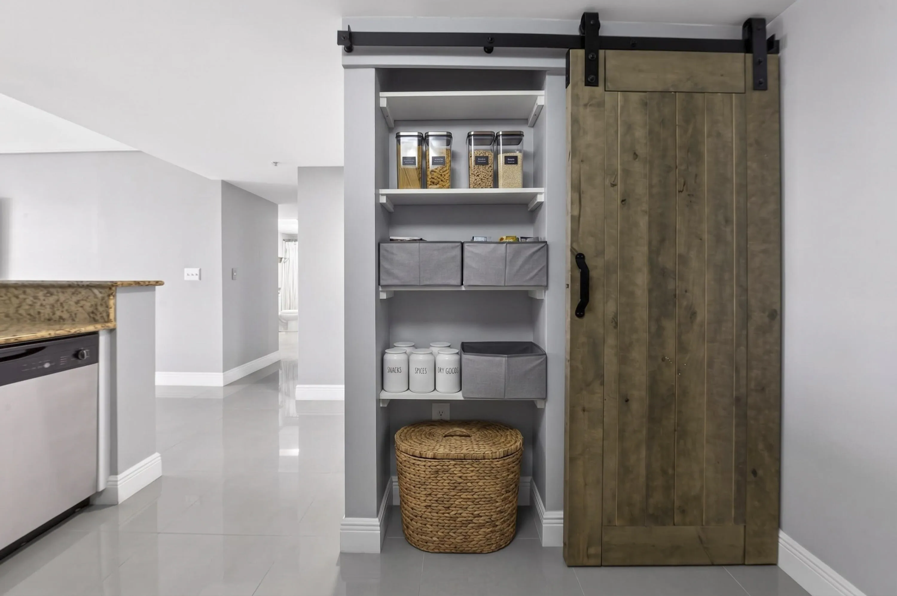Pantry w/Barn Door