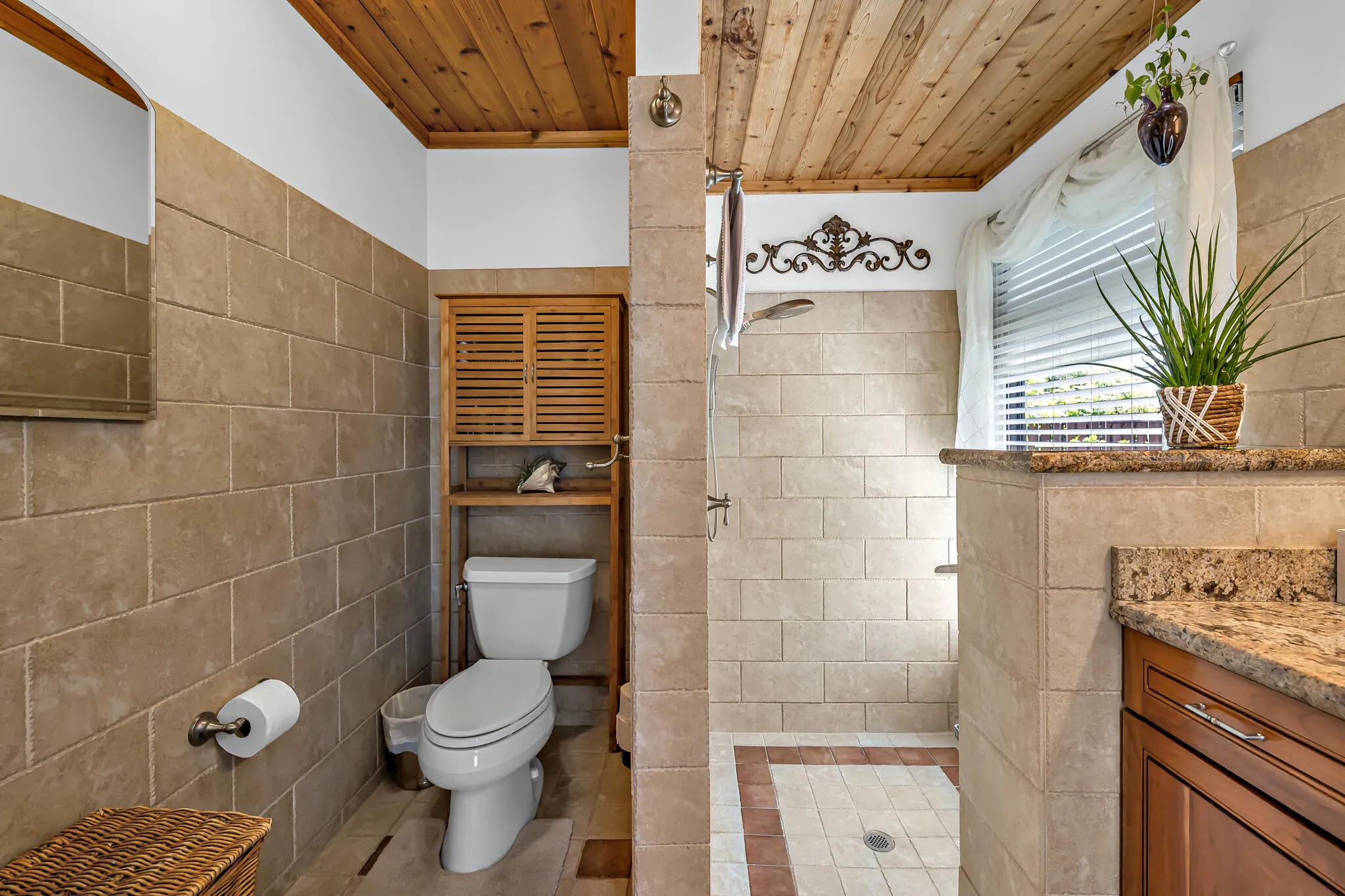 Master Bathroom with Step down Shower