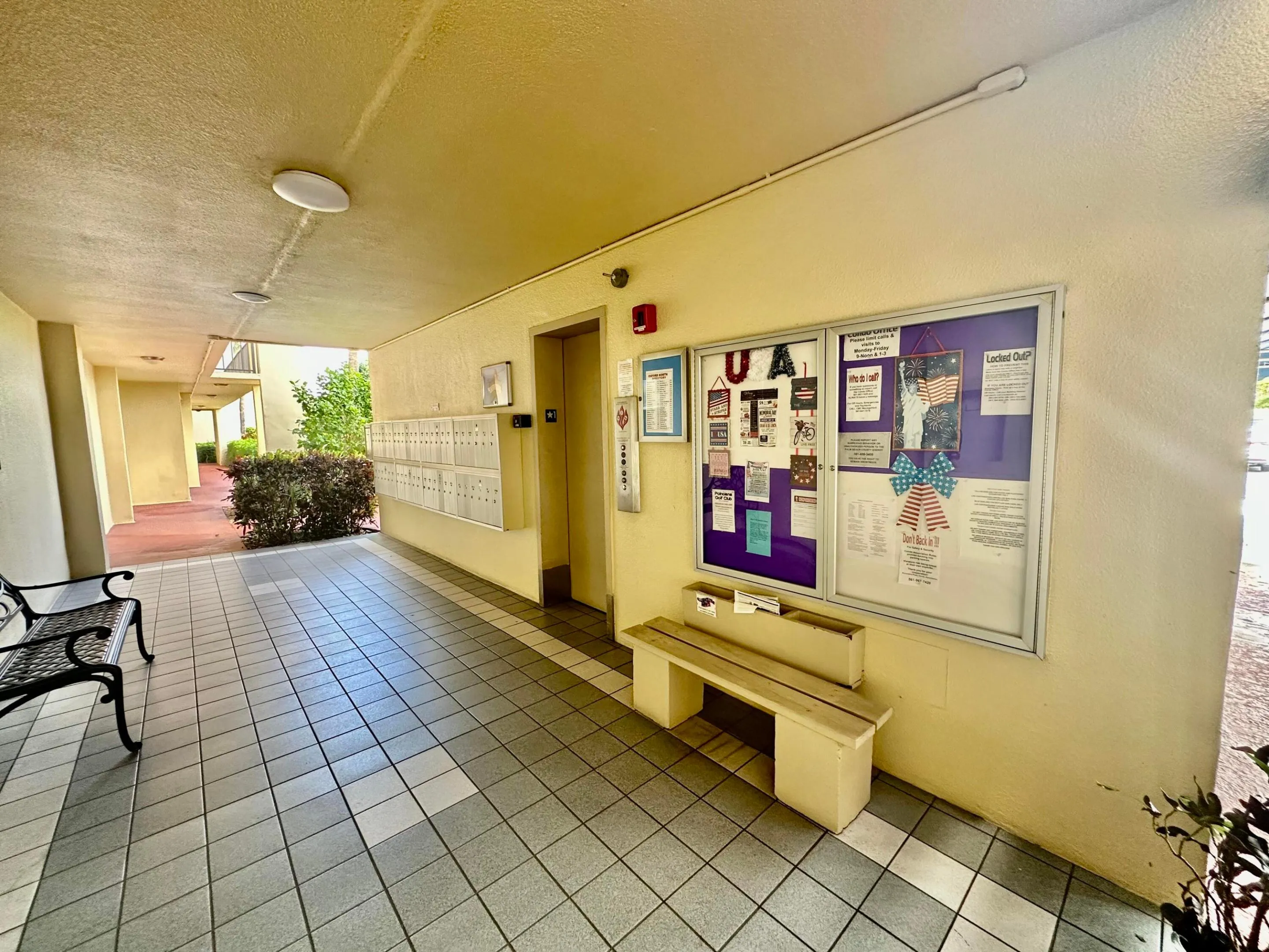 Elevator,Mailboxes and Community Info
