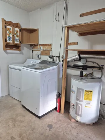 Garage laundry and water heater