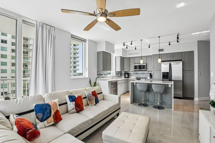 Open Living and Kitchen