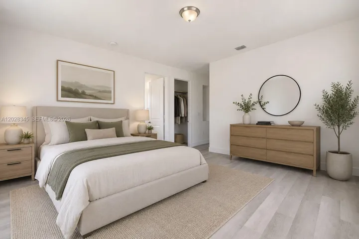Virtually Staged Master Bedroom