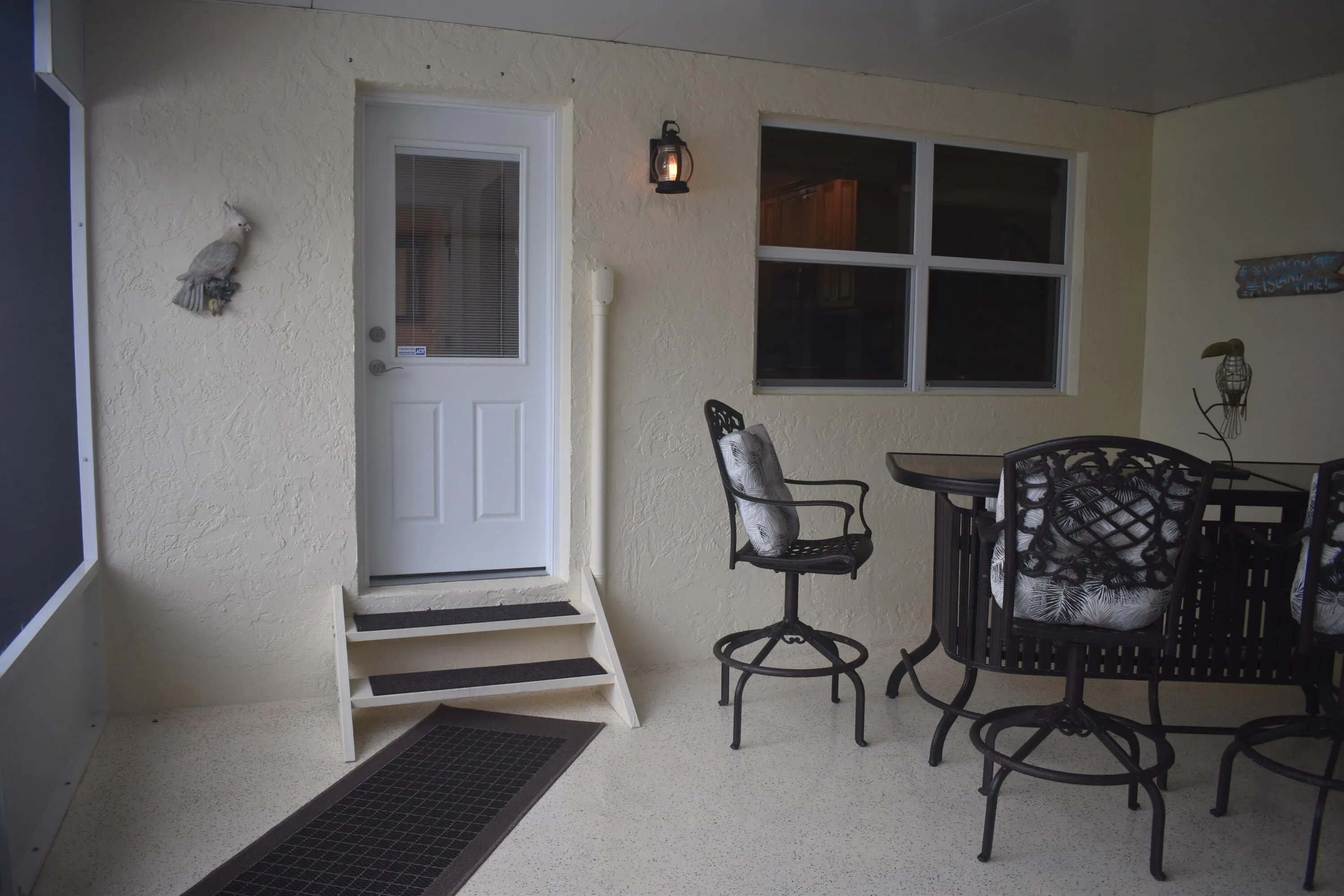 back door on patio