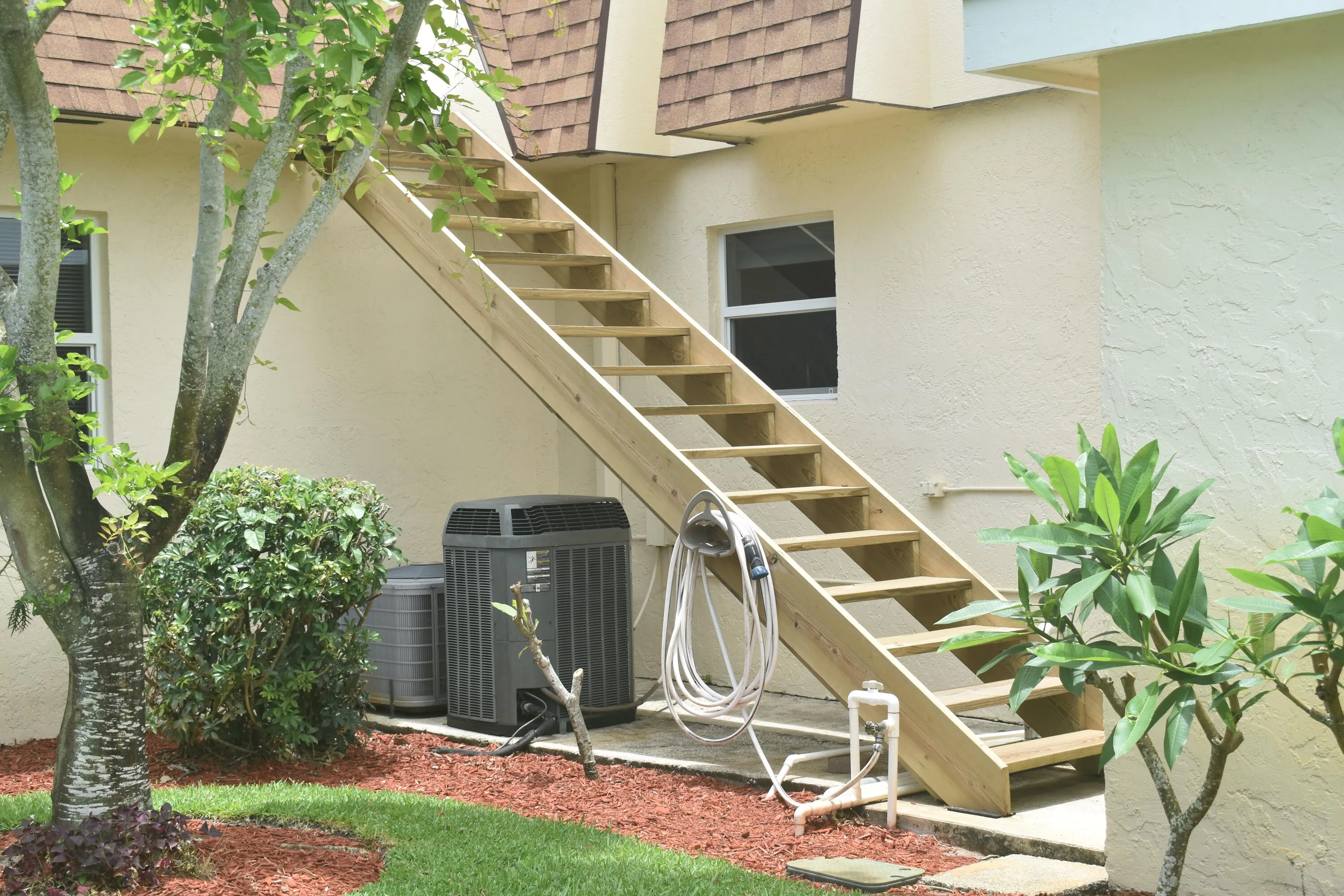 stairs to east flat deck