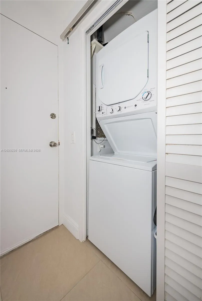 Washer/Dryer inside of the unit.