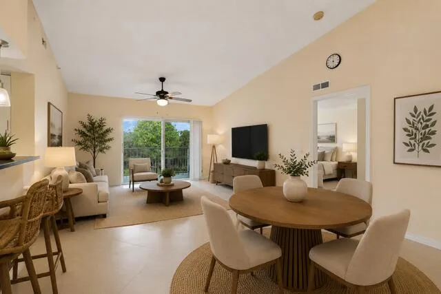 Virtually Staged Dinning Room/Living Room