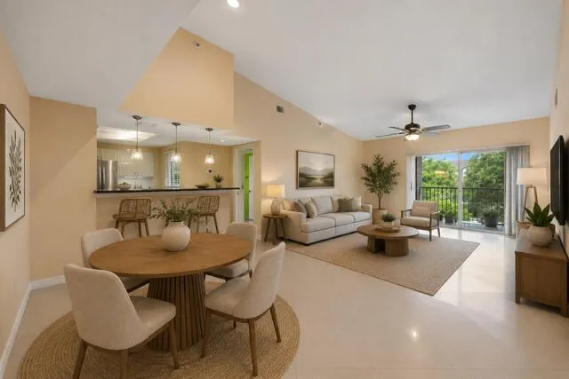 Virtually Staged Living Room/Dinning Room
