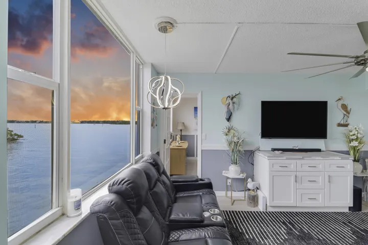 living room/water view