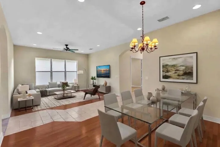 Living Room & Dining Room Staged
