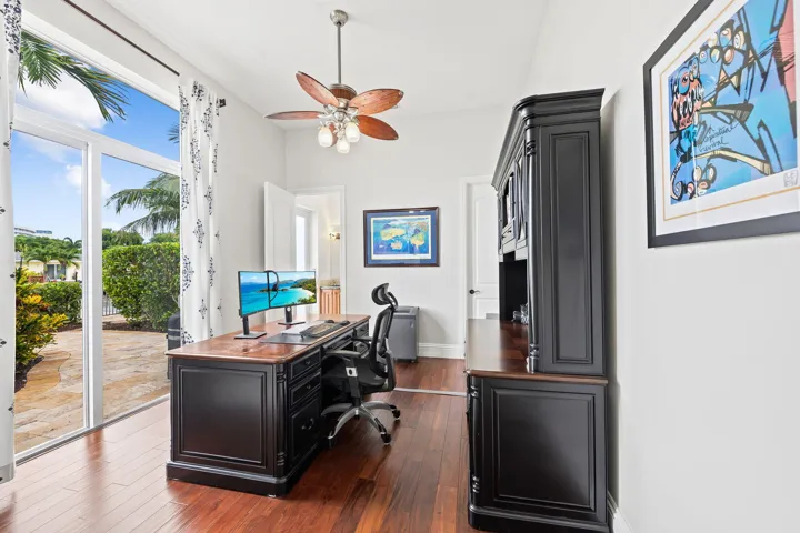Office that was previously a bedroom, with bathroom and walk in closet