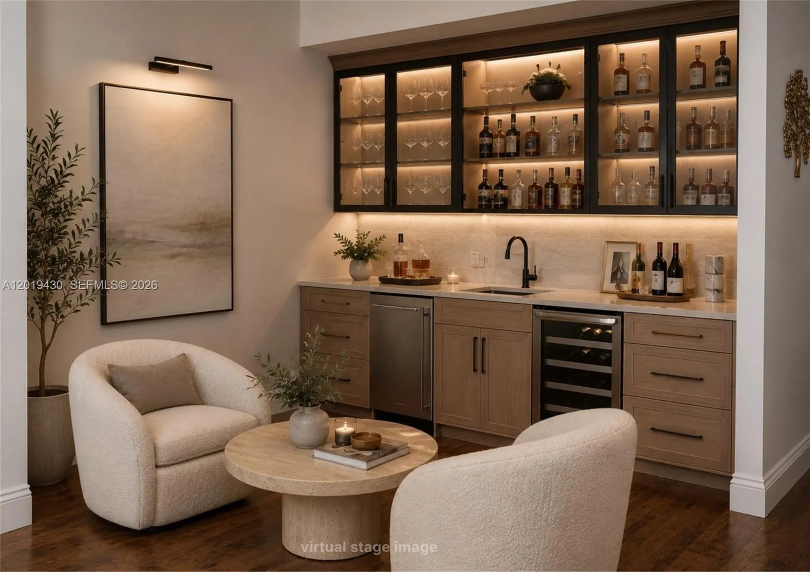 Virtually Staged. Furniture & Decor for Illustration Only