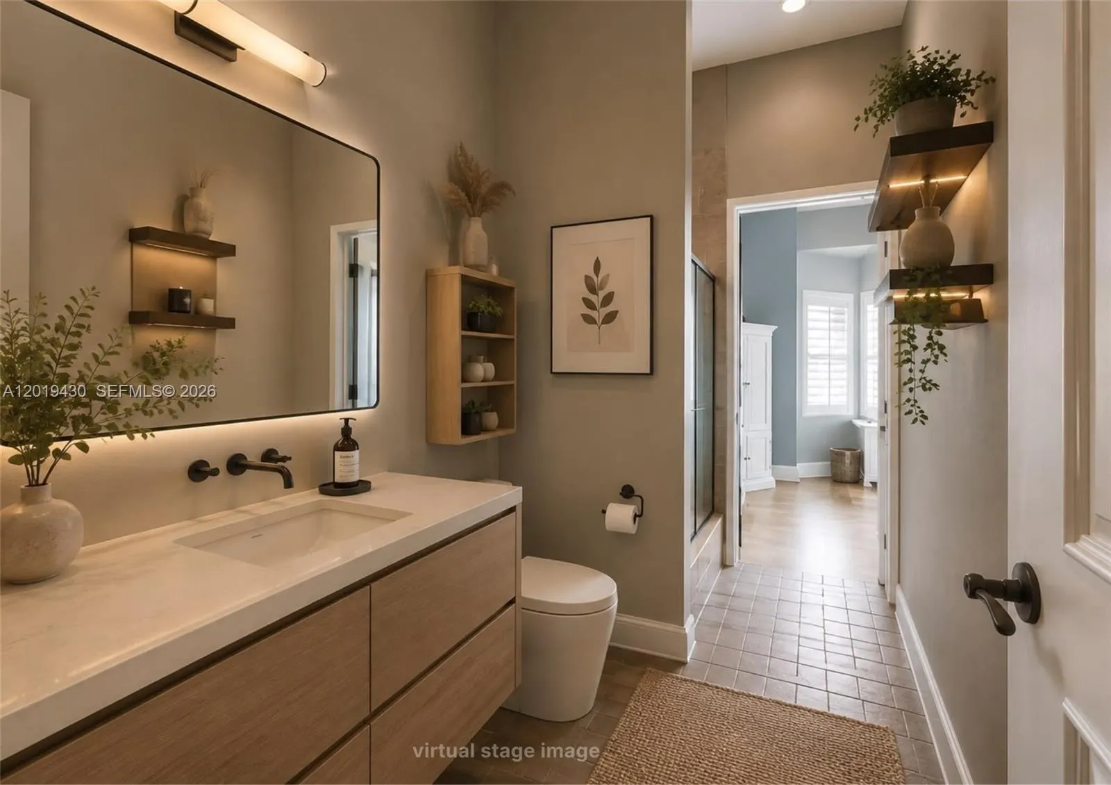 Virtually Staged. Furniture & Decor for Illustration Only