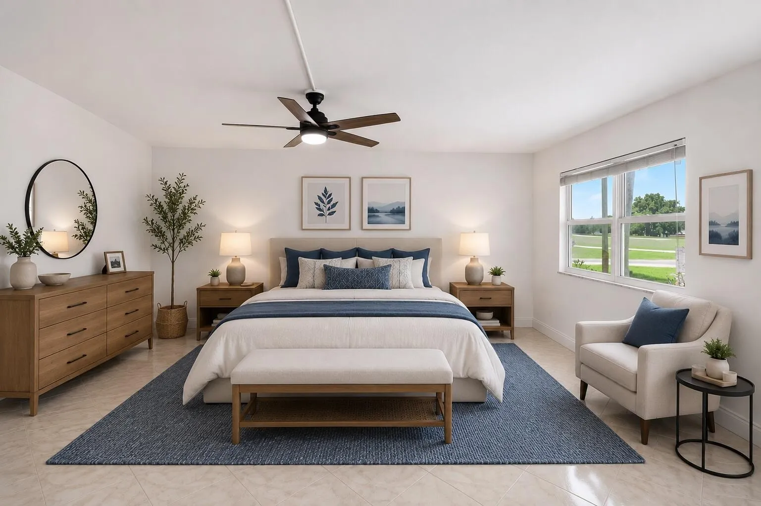 Bedroom Main virtually staged