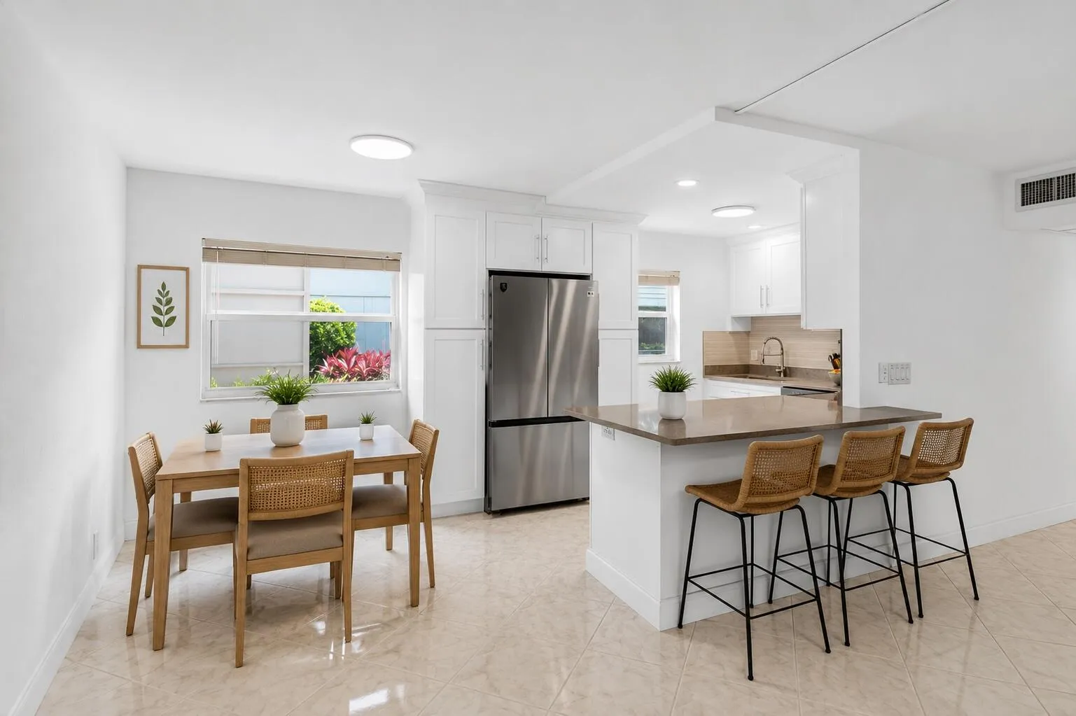 Dining and Kitchen virtually staged