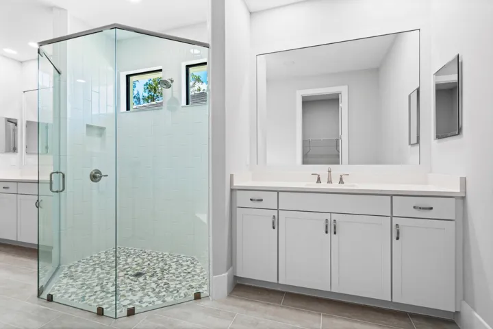 Master Shower Split Vanity