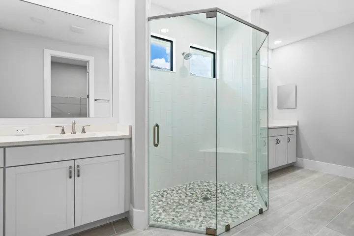 Master Bath with Shower and Split Vanity