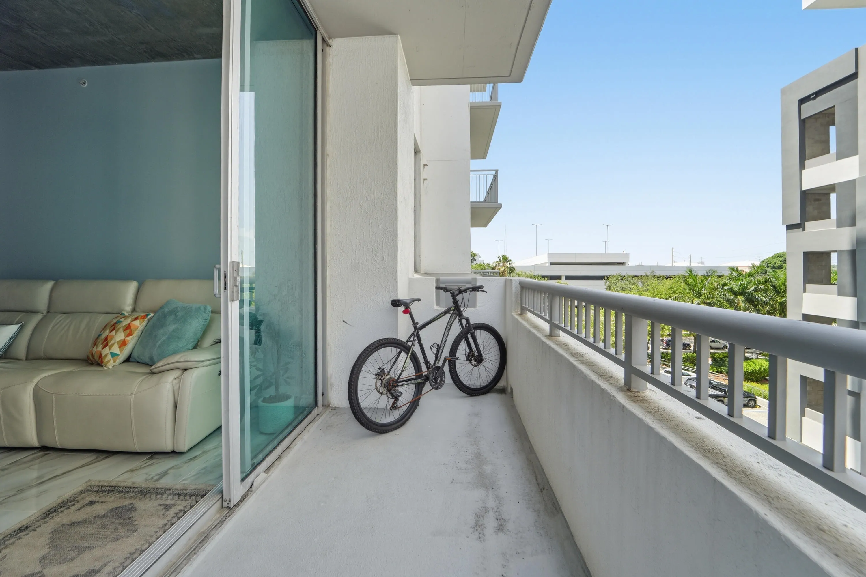 Private covered balcony
