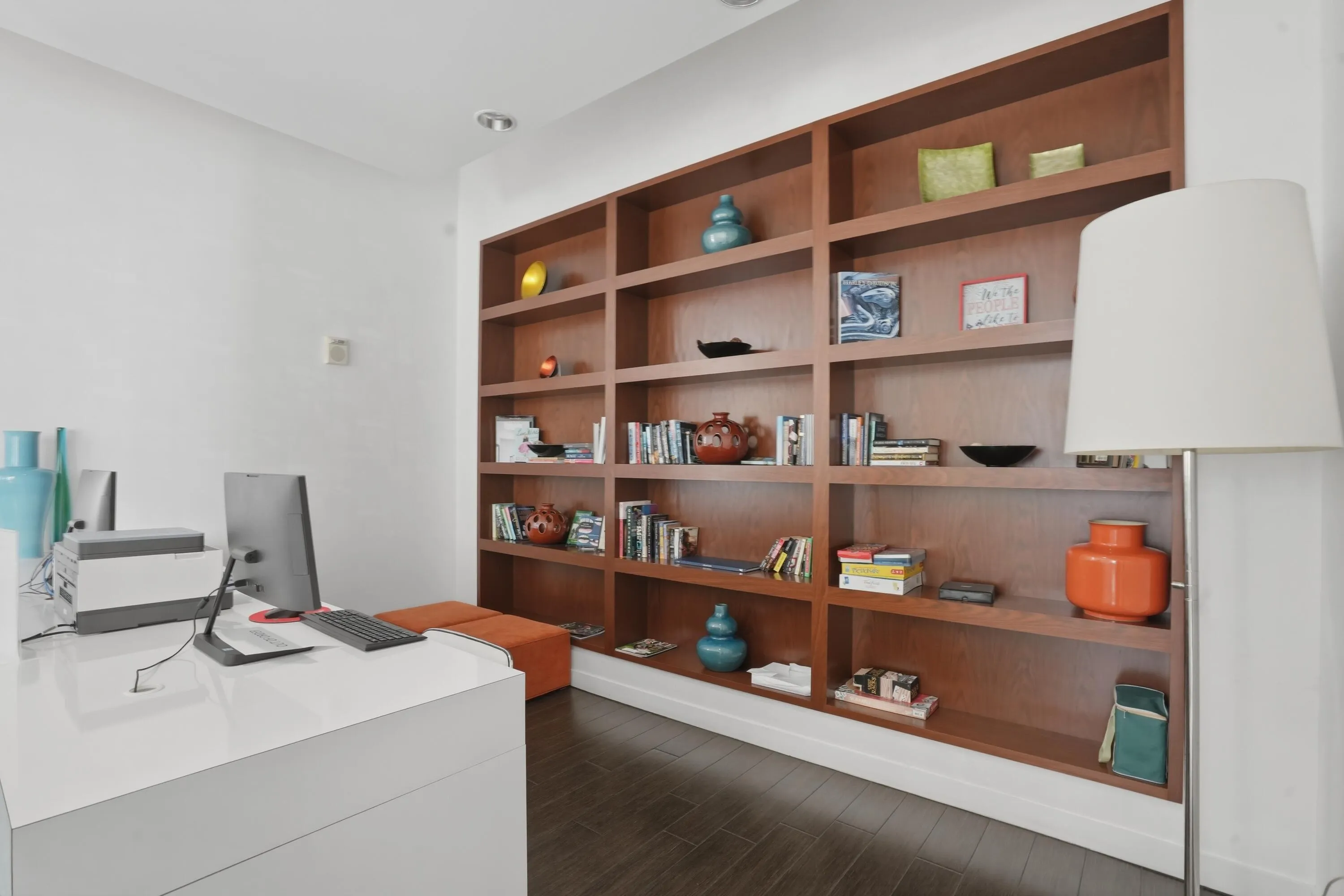 Residents enjoy a 24-hour attended lobby, resort-style pool and spa, fitness center, clubhouse, business center, media room, billiards room, and outdoor gathering spaces—all just moments from Brightline, CityPlace, the Kravis Center, Palm Beach Island, and Downtown West Palm Beach.