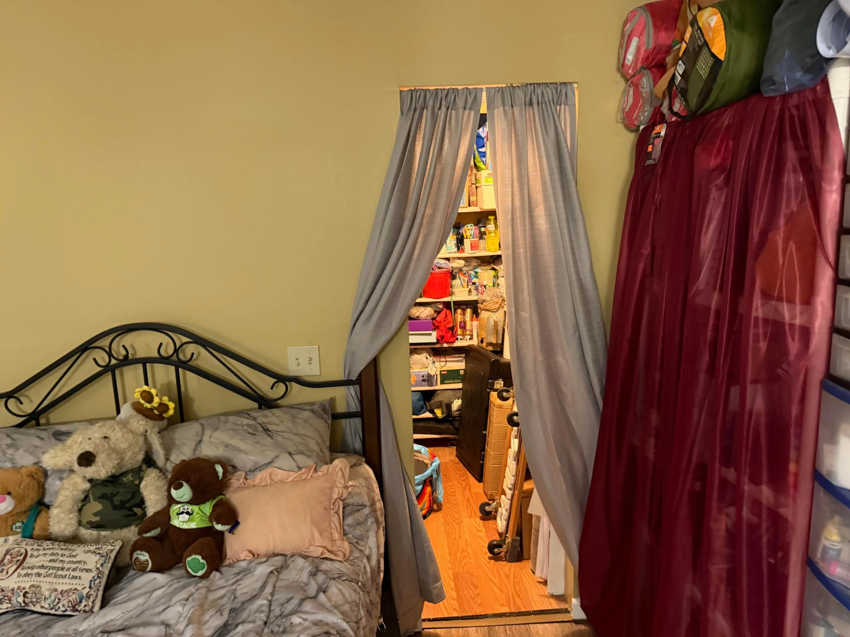 Closet in bedroom